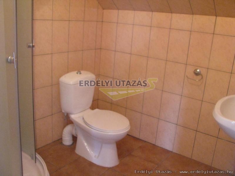 Toilett: wc, kagyl, tuskabin. 
